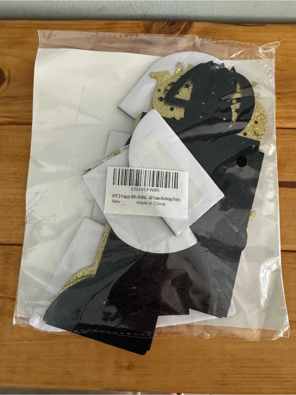 Birthday Table Centerpiece Decorations – Gold & Black (Vintage 1986)